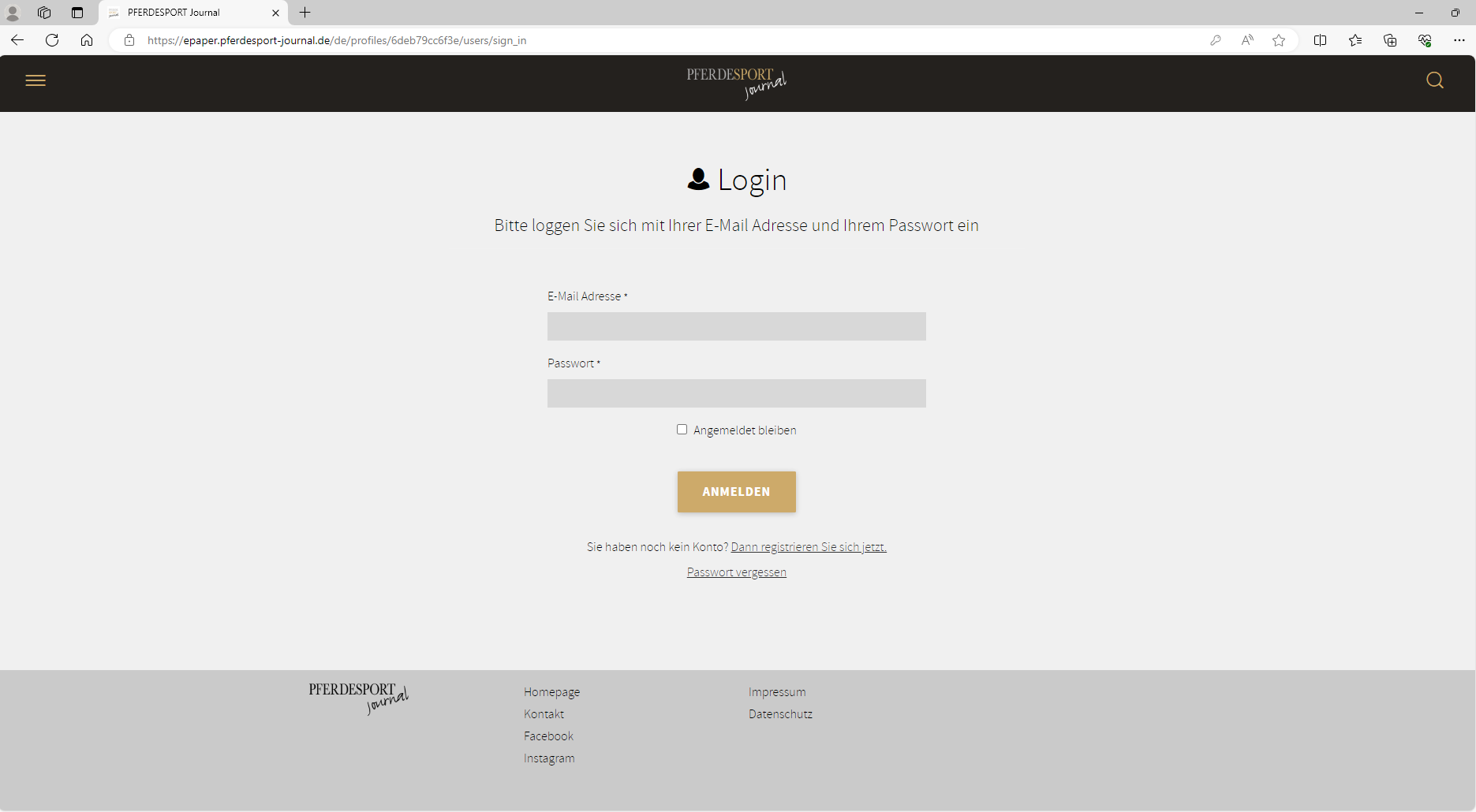 Wählen Sie auf der Login-Seite „Dann registrieren Sie sich jetzt“. Sie werden zur Aktivierungsseite weitergeleitet.